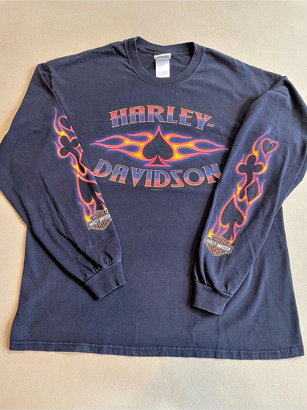 Harley-Davidson Graphic Long Sleeve Tee Blue XL